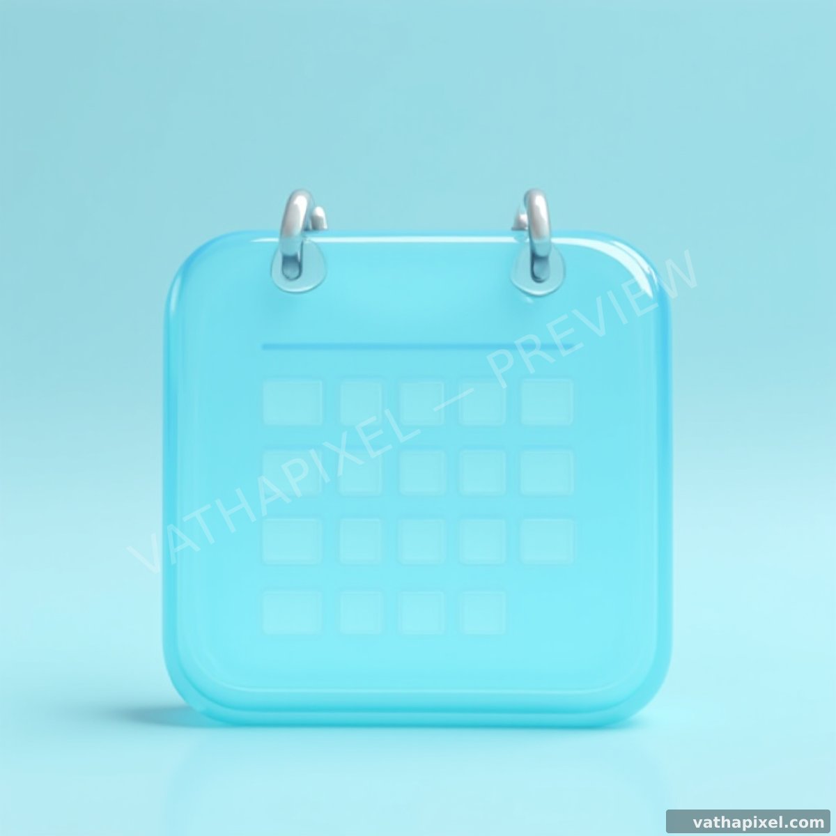 Frutiger Aero: Icon Kalender in Aqua