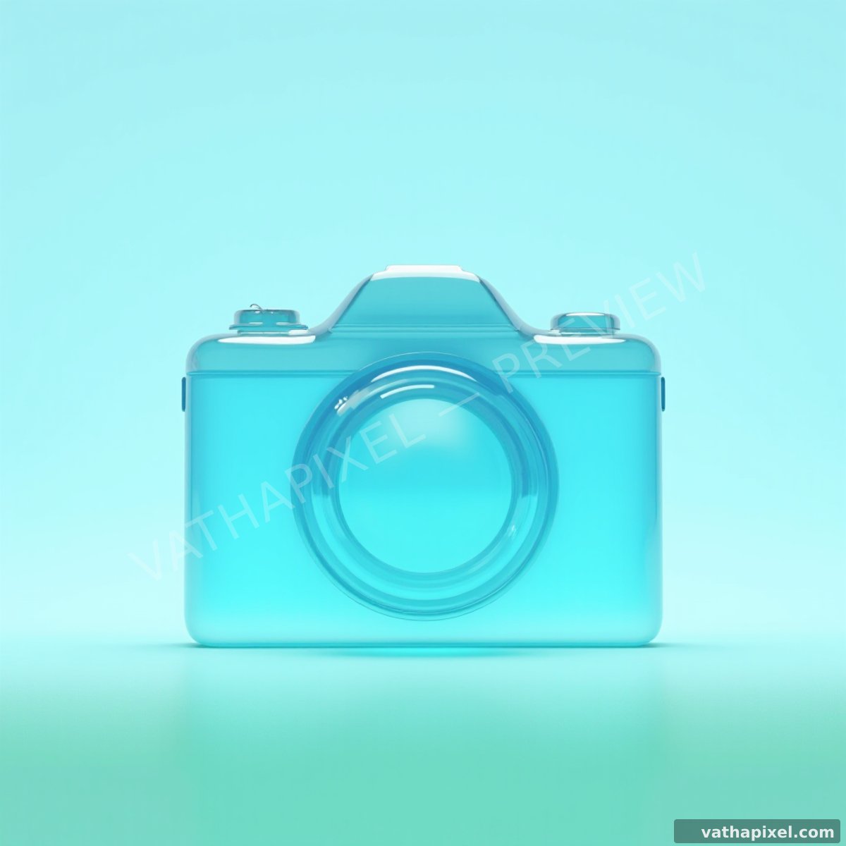 Frutiger Aero: Icon Kamera in Aqua