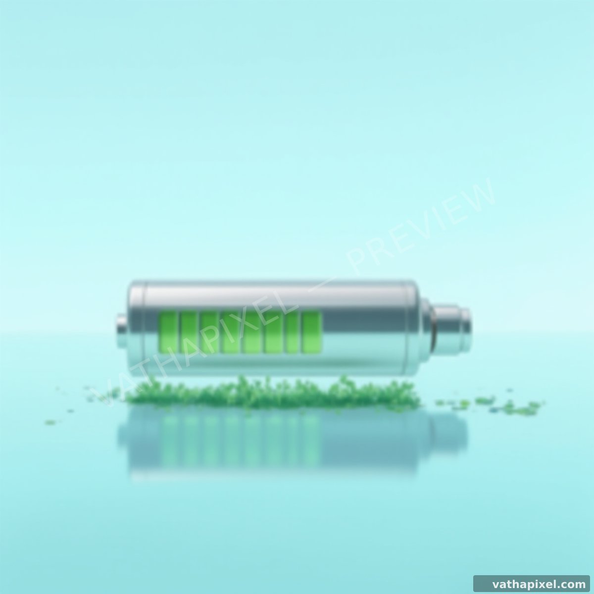 Frutiger Aero: Icon Batterie in Chrom