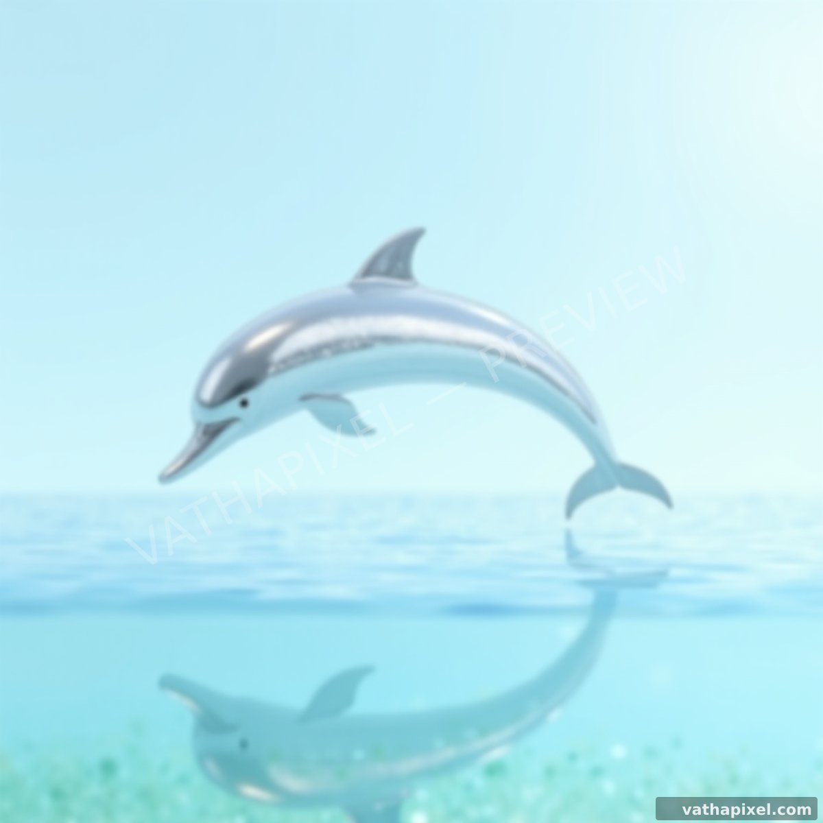 Frutiger Aero: Icon Delfin in Chrom