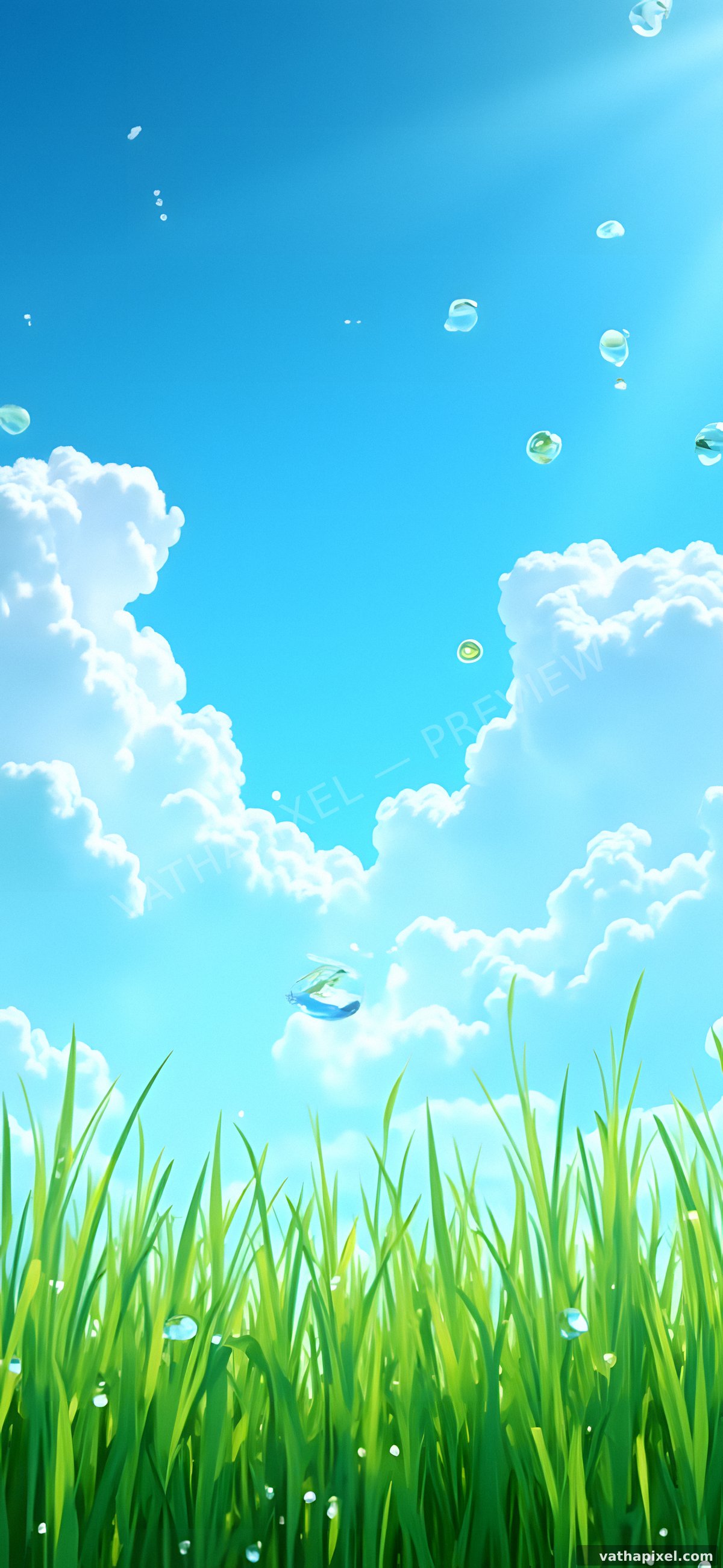 Frutiger Aero: Wallpaper Himmel und Gras
