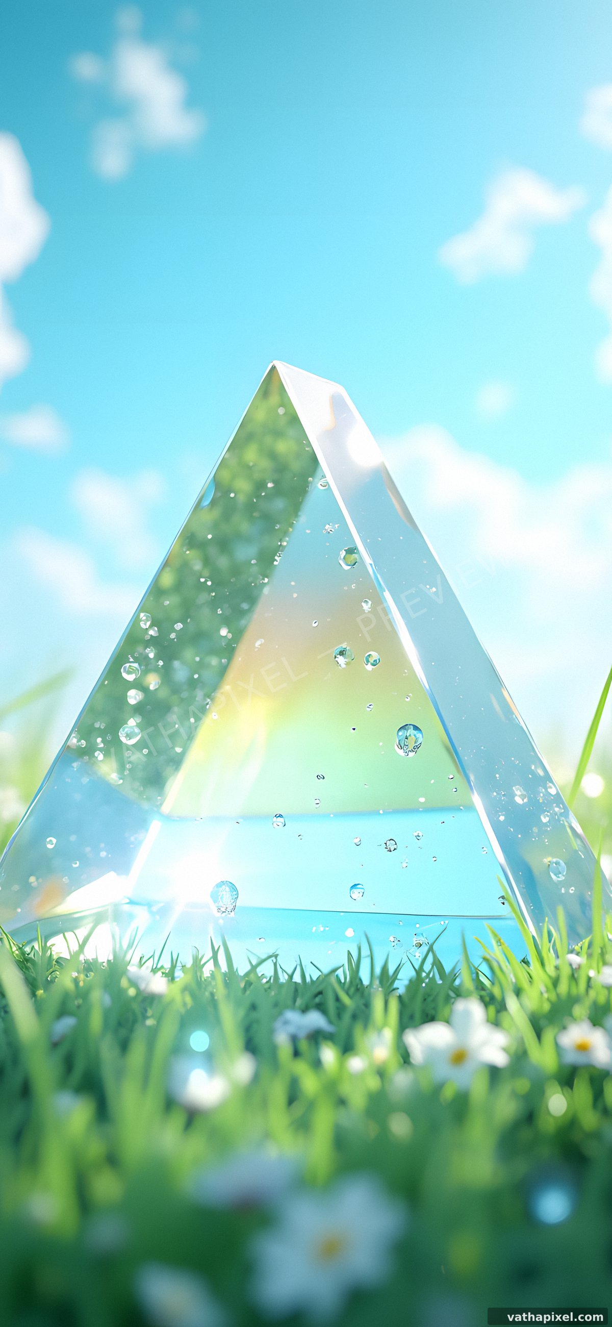 Frutiger Aero: Wallpaper Regenbogen-Prisma