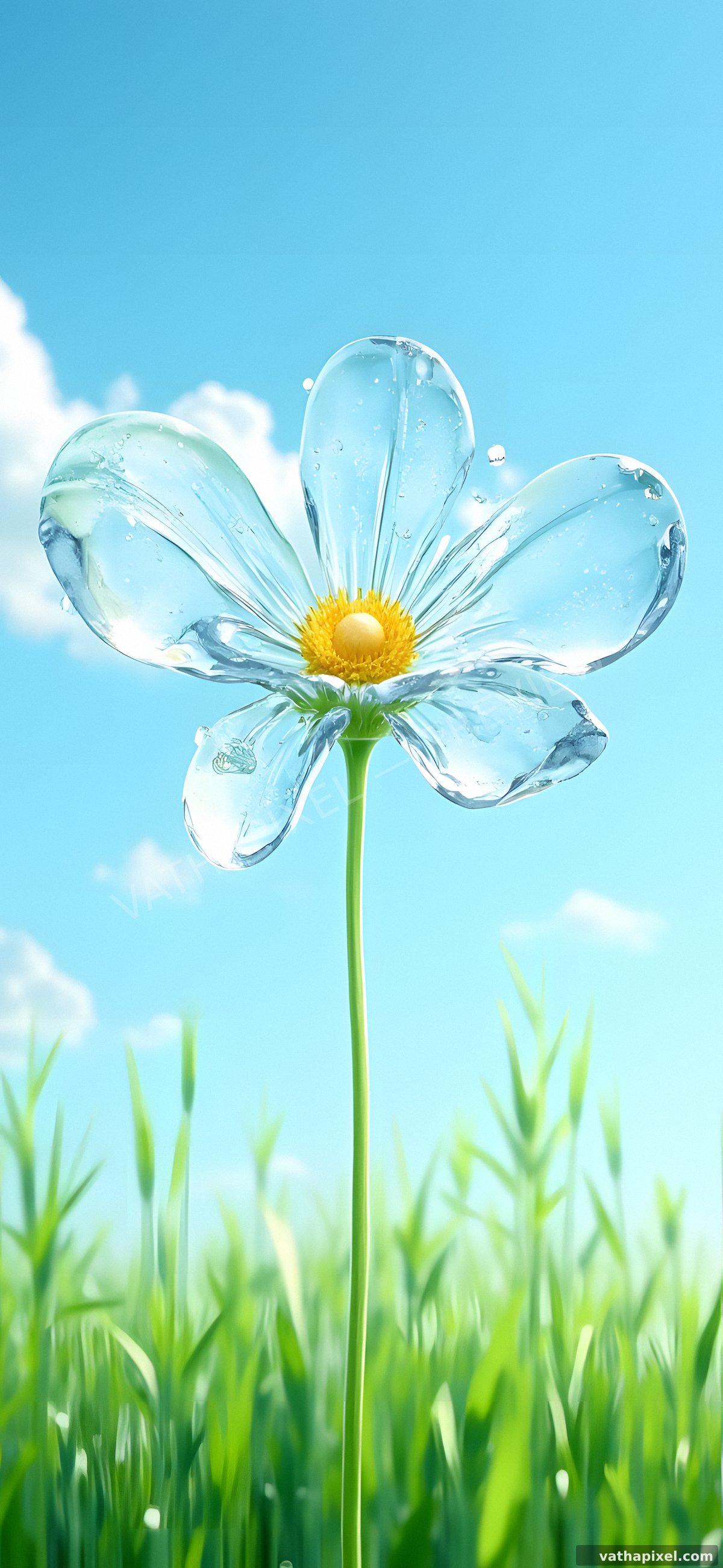 Frutiger Aero: Wallpaper Kristallblume