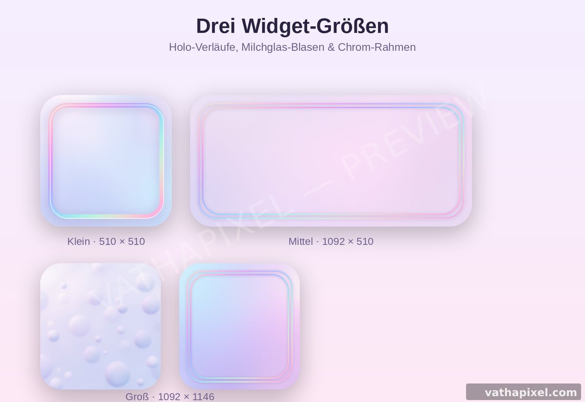 Glossy Widgets in allen 3 Widget-Größen