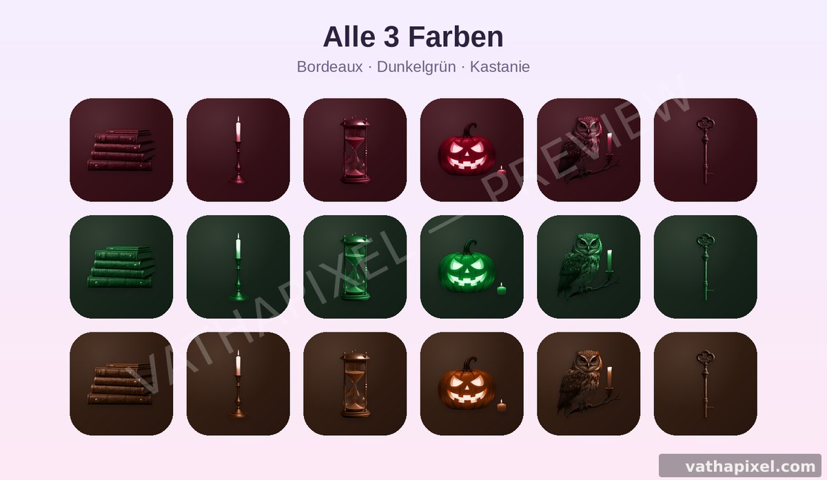 Halloween Dark Academia: Farbvarianten