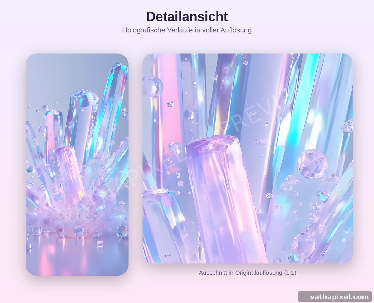 Nahaufnahme eines Holo Dreams Wallpapers