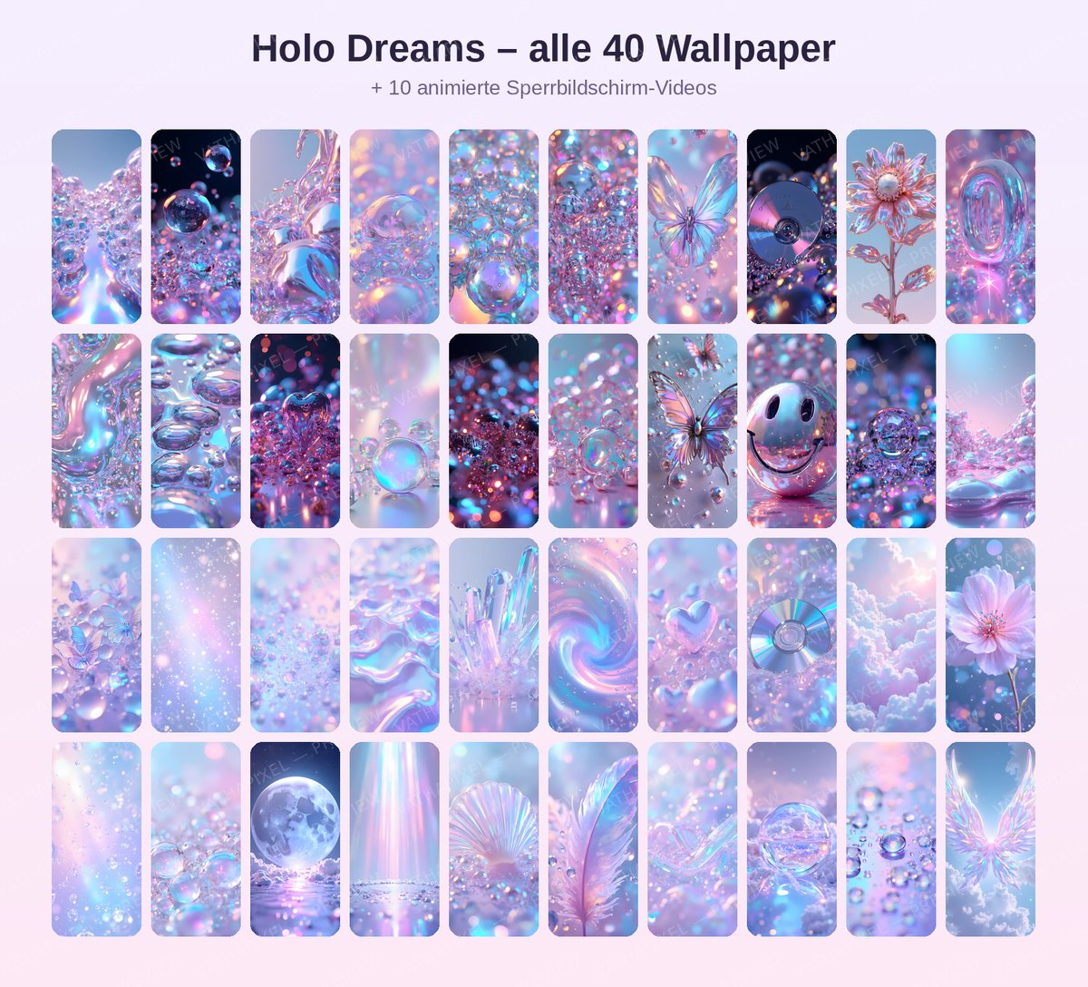 Raster aller 40 Holo Dreams Wallpaper