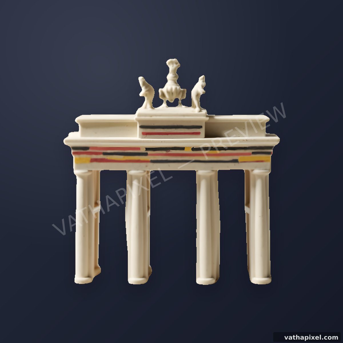 Tag der Deutschen Einheit: Icon Brandenburger Tor, Hintergrund Nacht