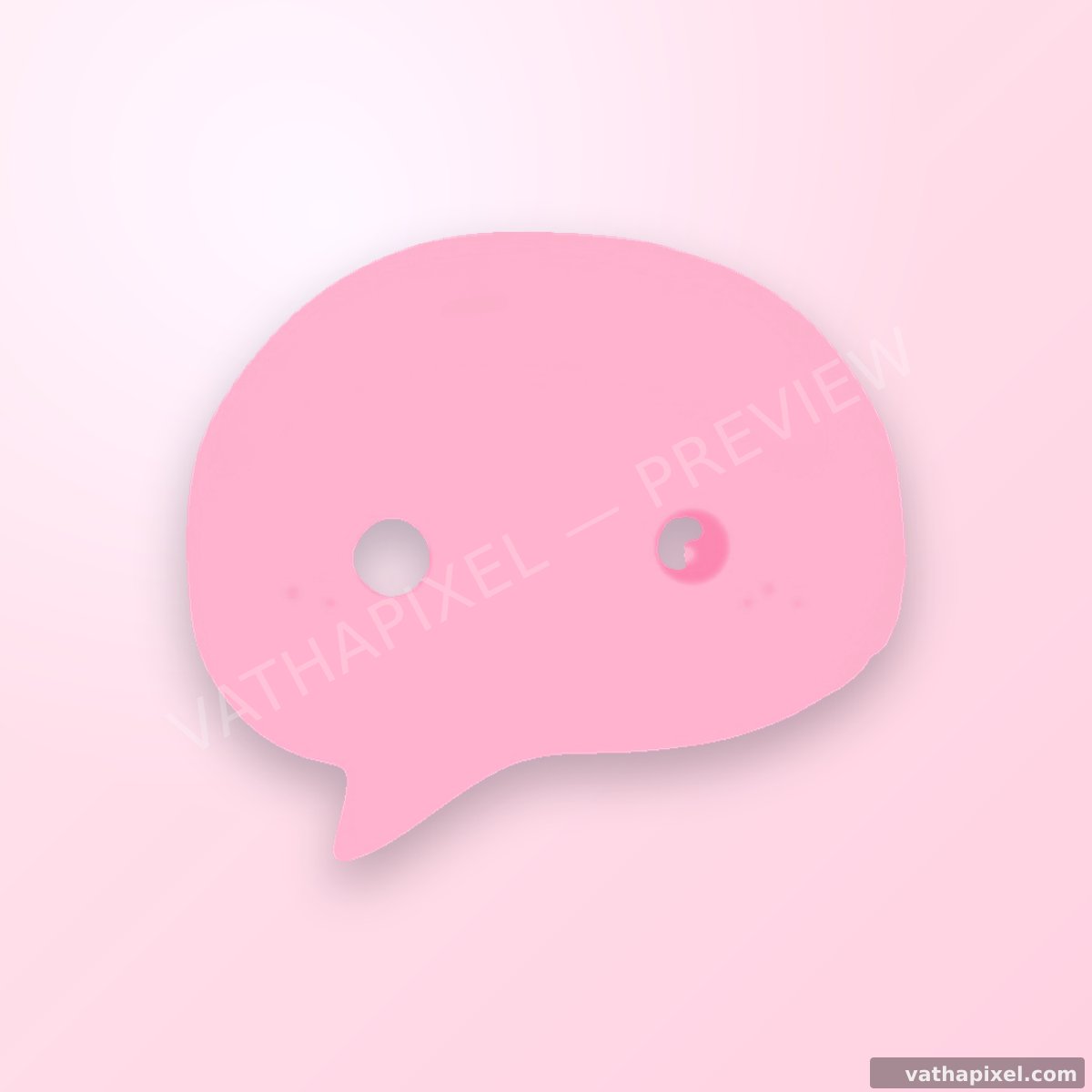 Kawaii Blush Icon Sprechblase
