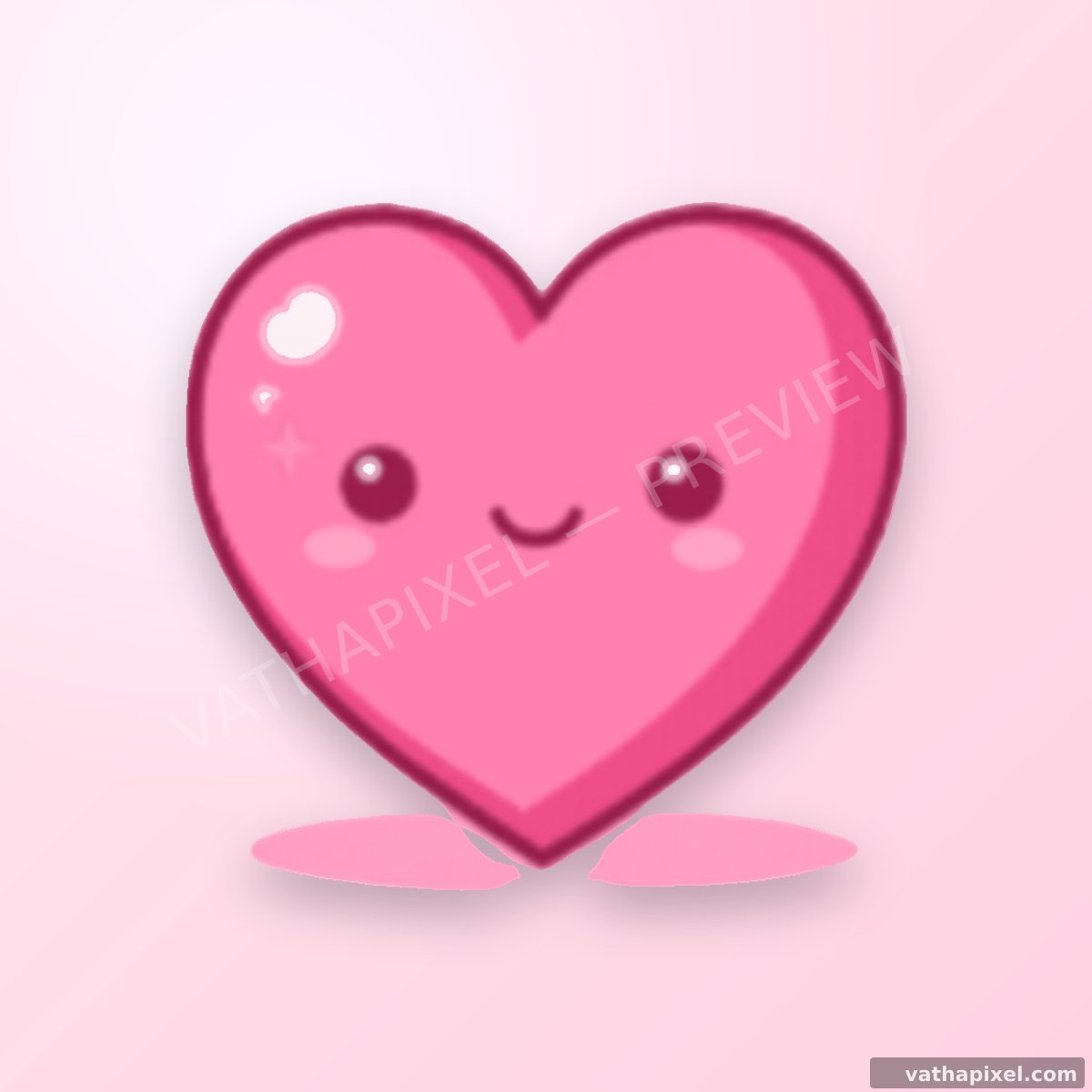Kawaii Blush Icon Herz