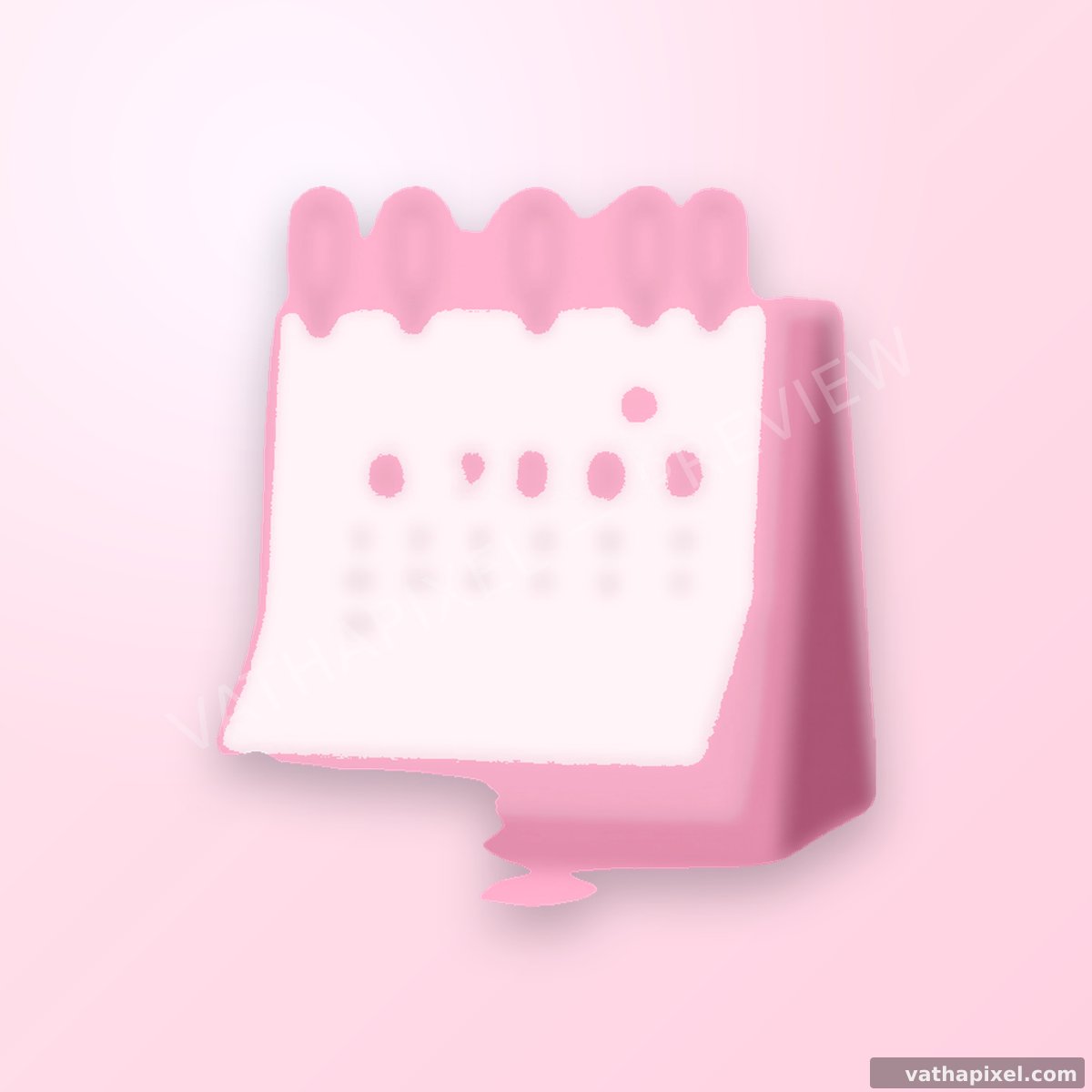 Kawaii Blush Icon Kalender