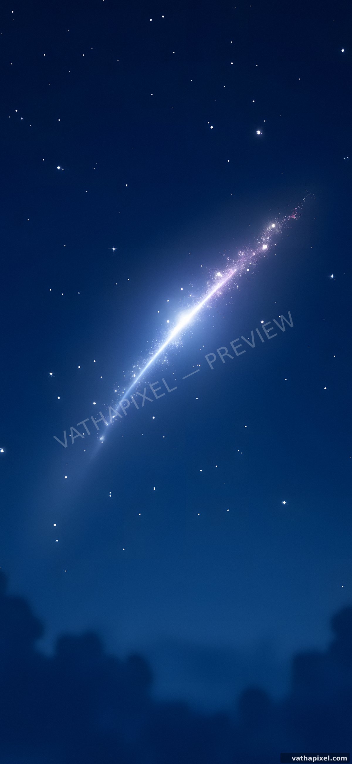 Kawaii Sparkle Wallpaper Pastell-Komet