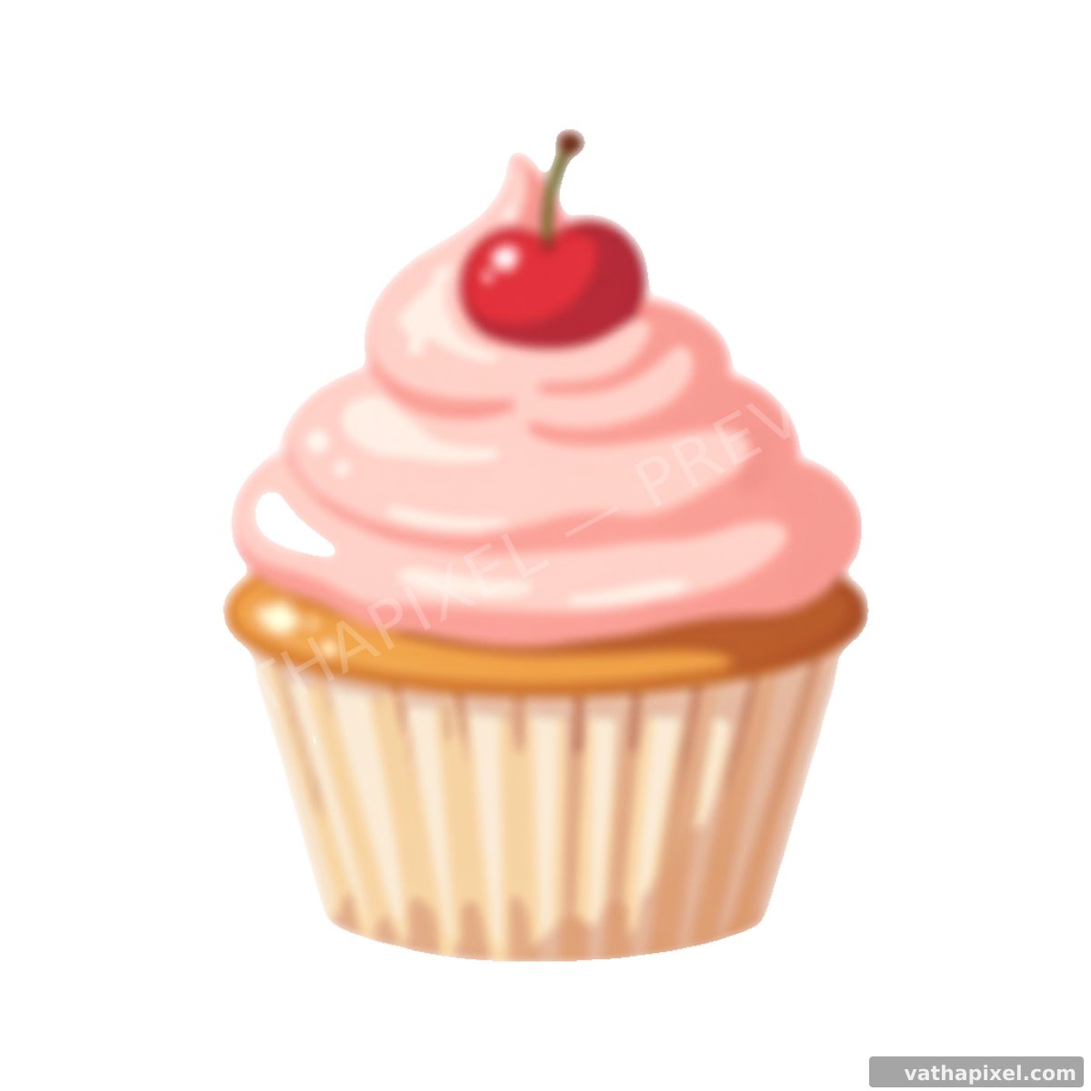 Kawaii Sticker Cupcake