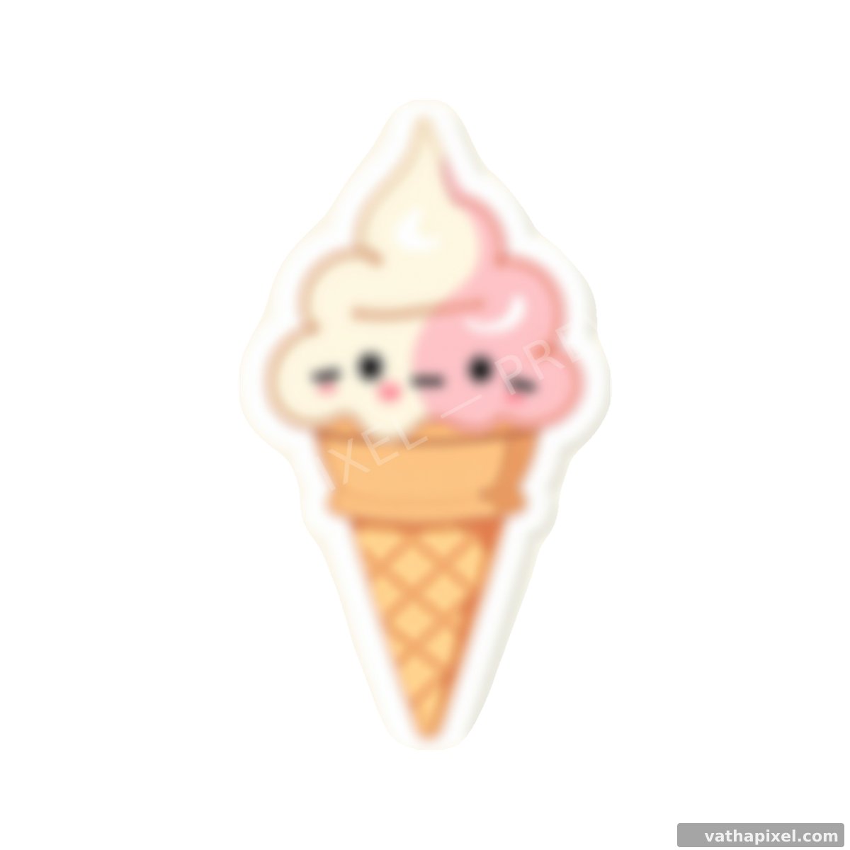 Kawaii Sticker Eistüte