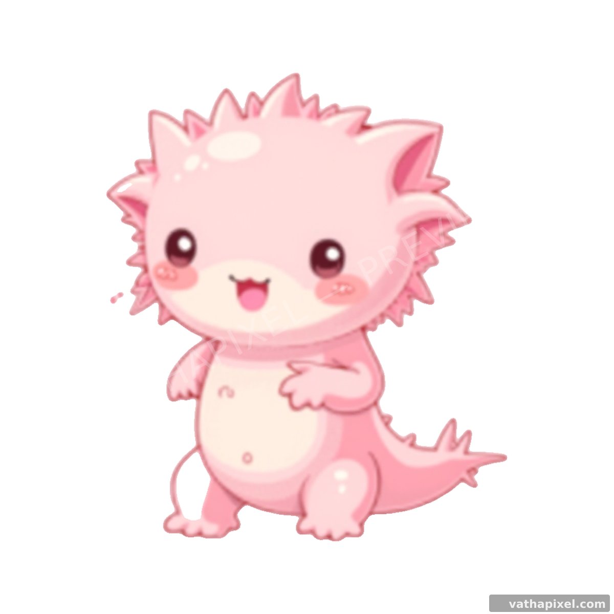 Kawaii Sticker Axolotl
