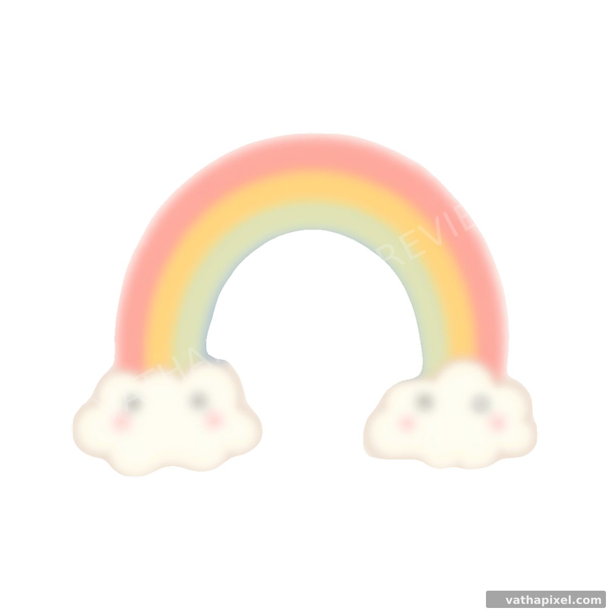 Kawaii Sticker Regenbogen