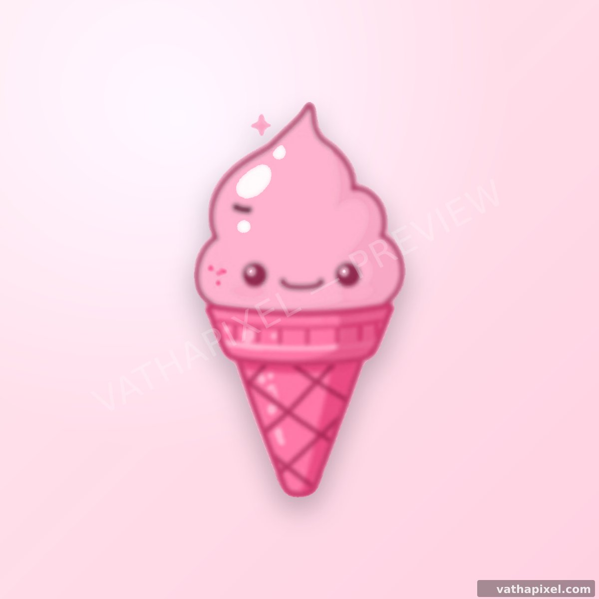 Kawaii Sweets Icon Eistüte