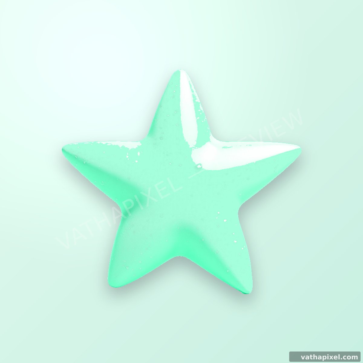 K-Pop Photocard: Icon Photocard mit Stern in Mint