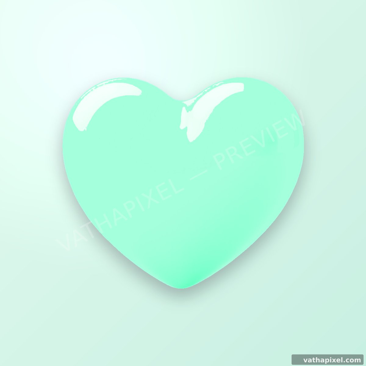 K-Pop Photocard: Icon Photocard mit Herz in Mint