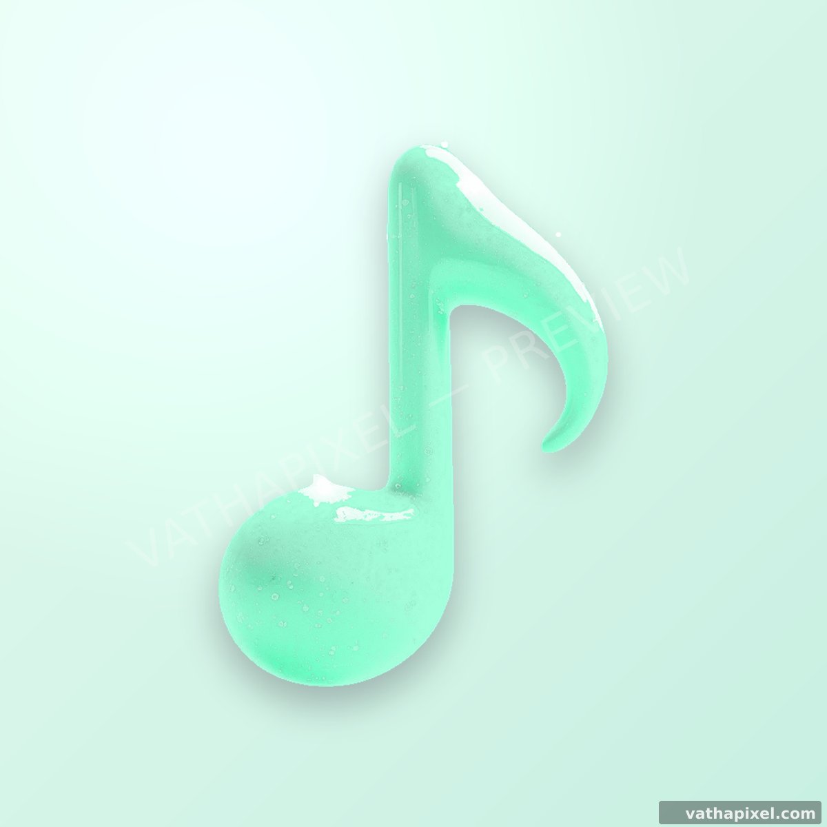 K-Pop Photocard: Icon Musiknote in Mint