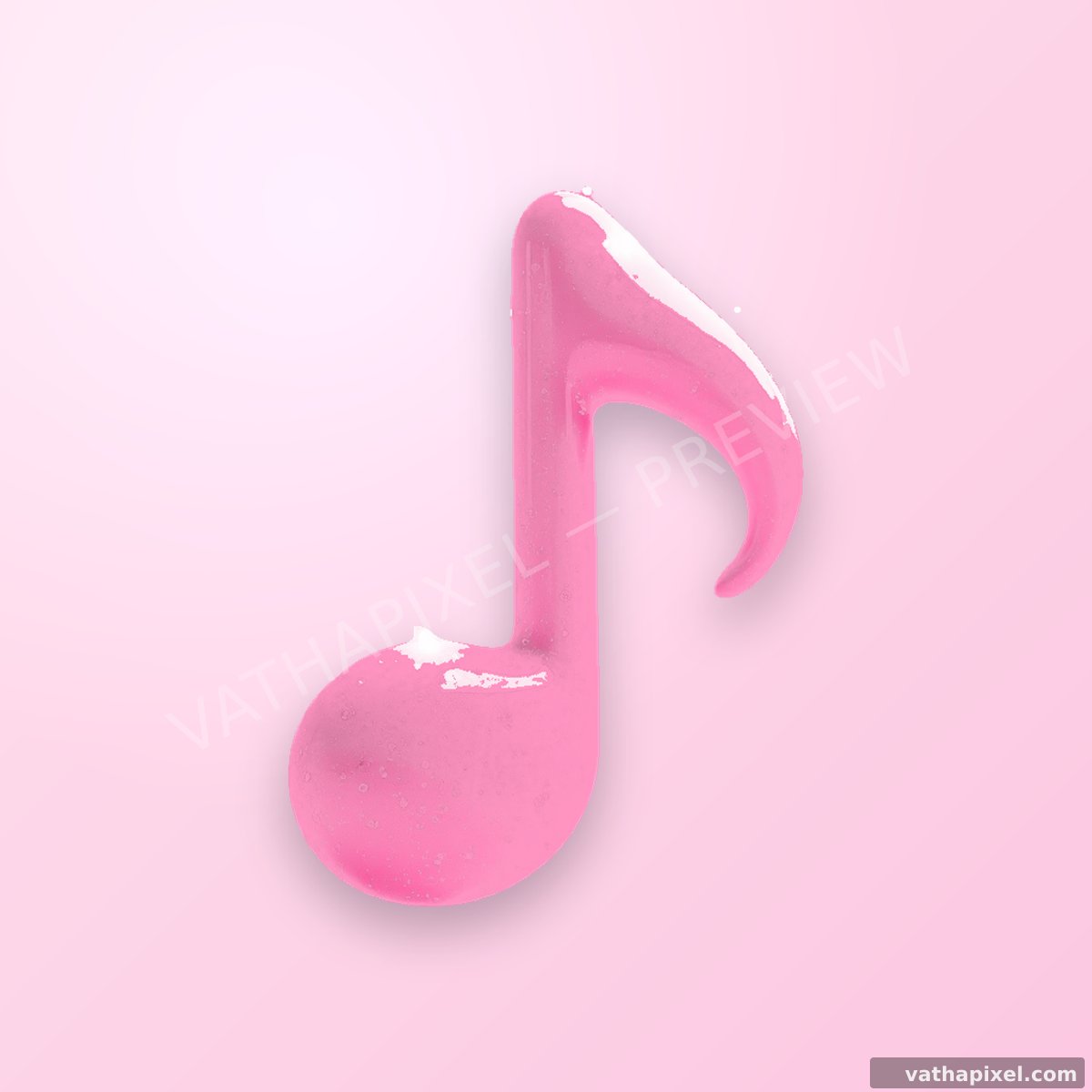 K-Pop Photocard: Icon Musiknote in Pink