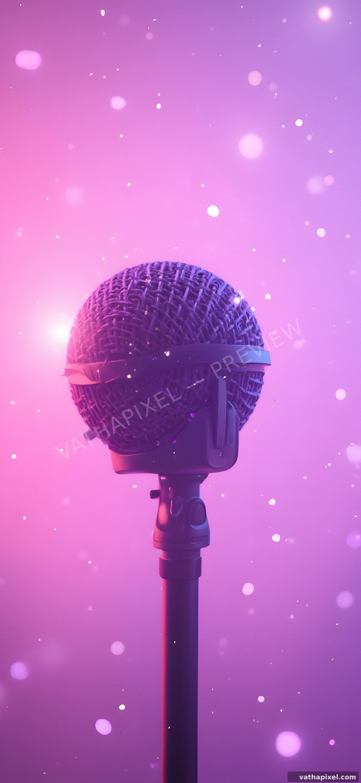 K-Pop Photocard: Wallpaper Leuchtendes Mikrofon